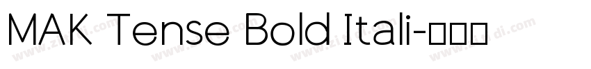 MAK Tense Bold Itali字体转换
